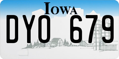 IA license plate DYO679