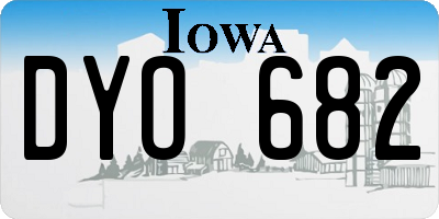IA license plate DYO682