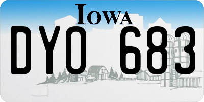 IA license plate DYO683