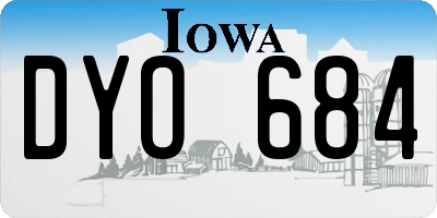 IA license plate DYO684