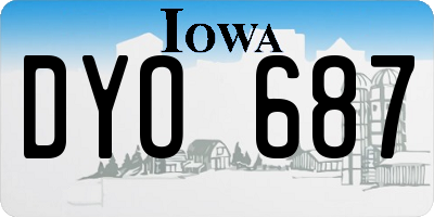 IA license plate DYO687