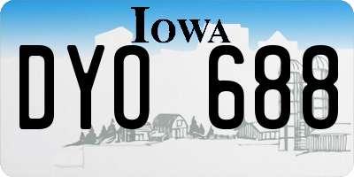 IA license plate DYO688