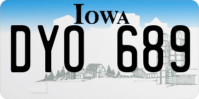 IA license plate DYO689
