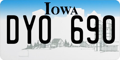 IA license plate DYO690