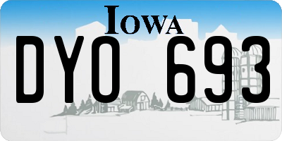 IA license plate DYO693