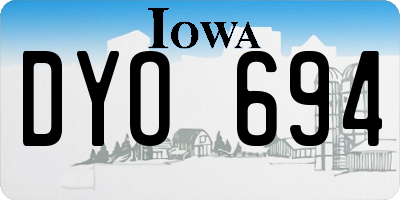 IA license plate DYO694