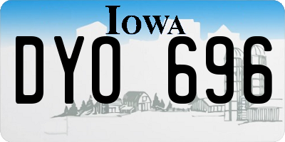 IA license plate DYO696