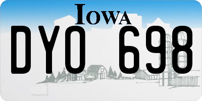 IA license plate DYO698