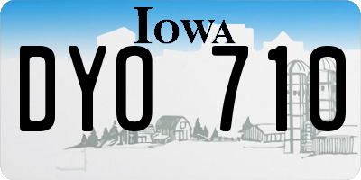 IA license plate DYO710