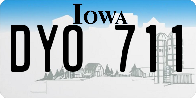 IA license plate DYO711