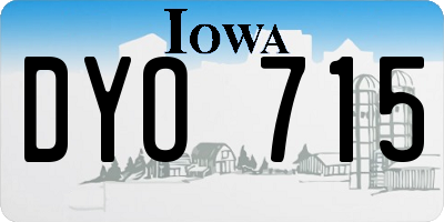 IA license plate DYO715