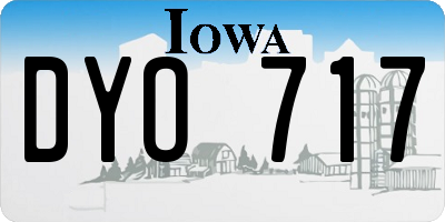 IA license plate DYO717