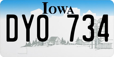 IA license plate DYO734