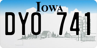 IA license plate DYO741
