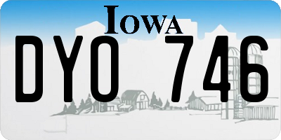 IA license plate DYO746