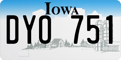 IA license plate DYO751