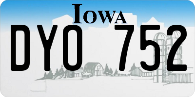 IA license plate DYO752