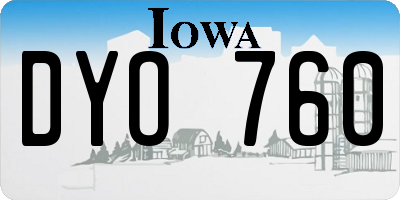 IA license plate DYO760
