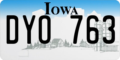 IA license plate DYO763