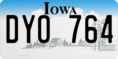 IA license plate DYO764