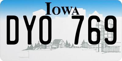 IA license plate DYO769