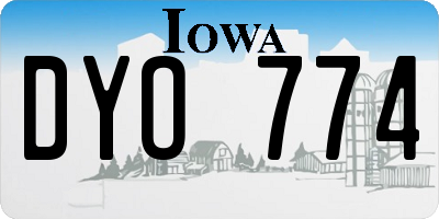 IA license plate DYO774