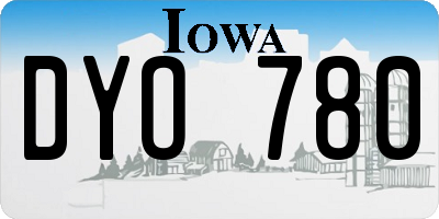 IA license plate DYO780