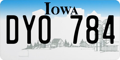 IA license plate DYO784