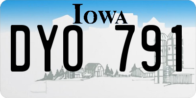 IA license plate DYO791