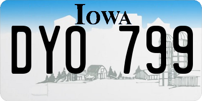 IA license plate DYO799