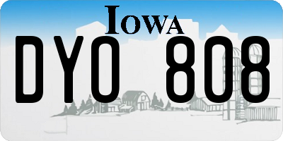 IA license plate DYO808