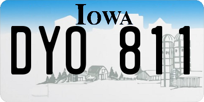 IA license plate DYO811