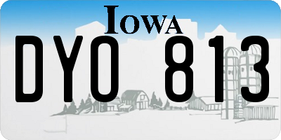 IA license plate DYO813