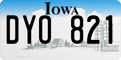 IA license plate DYO821