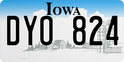 IA license plate DYO824