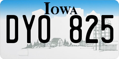 IA license plate DYO825