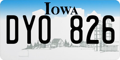 IA license plate DYO826