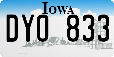 IA license plate DYO833