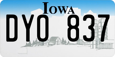 IA license plate DYO837