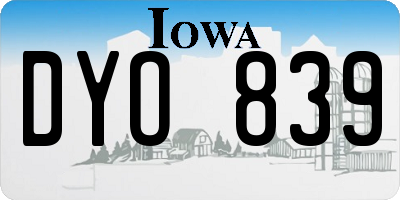 IA license plate DYO839
