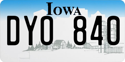 IA license plate DYO840