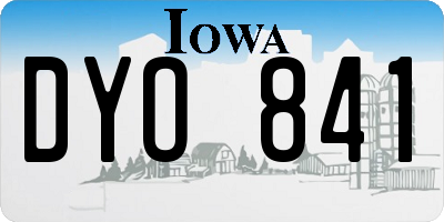 IA license plate DYO841