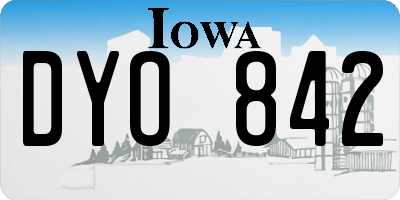 IA license plate DYO842