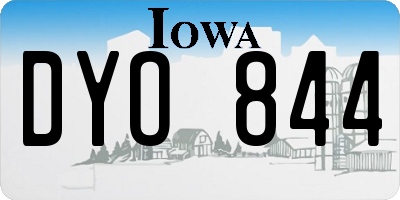 IA license plate DYO844