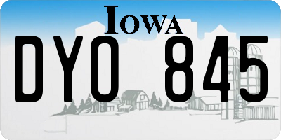 IA license plate DYO845