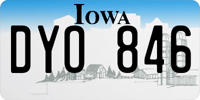 IA license plate DYO846