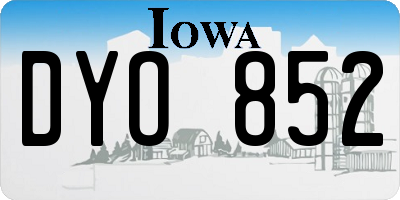 IA license plate DYO852
