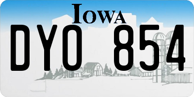 IA license plate DYO854