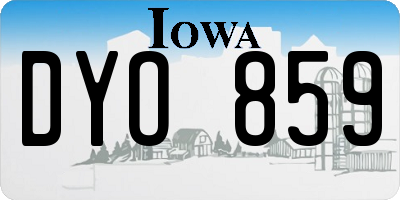 IA license plate DYO859