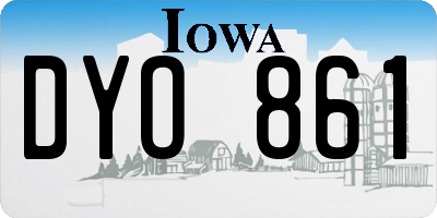 IA license plate DYO861